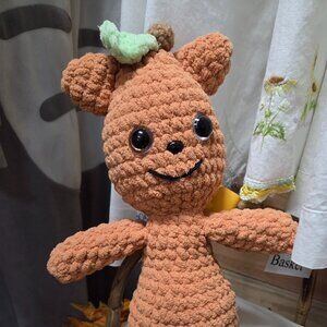Crochet pumpkin bear